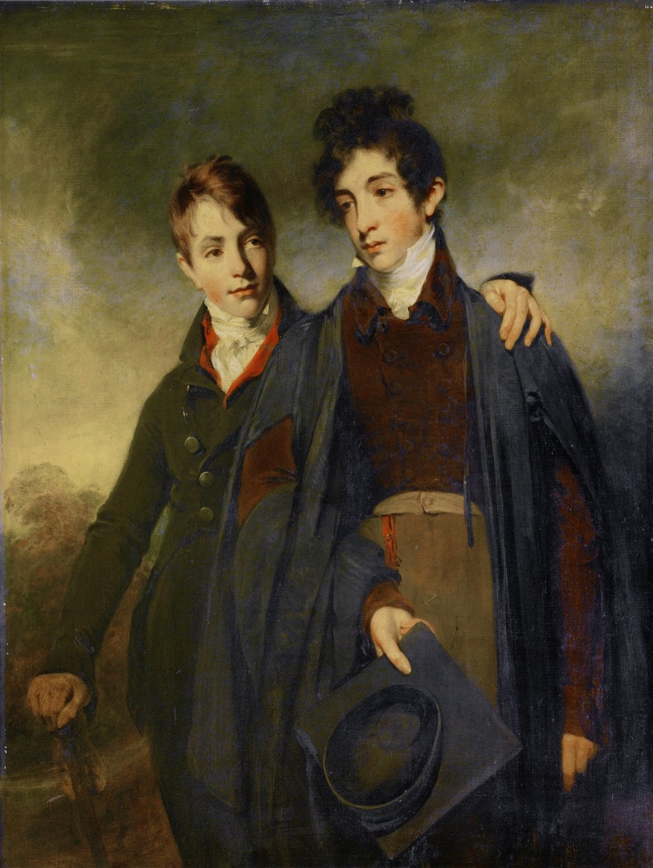 John Soane Junior och George Soane, 1805 av William Owen