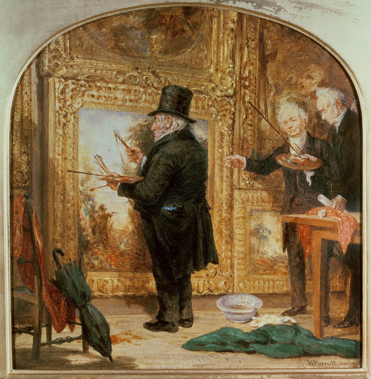 J. M. W. Turner (1775-1851) vid Royal Academy, Varnishing Day av William Parrott