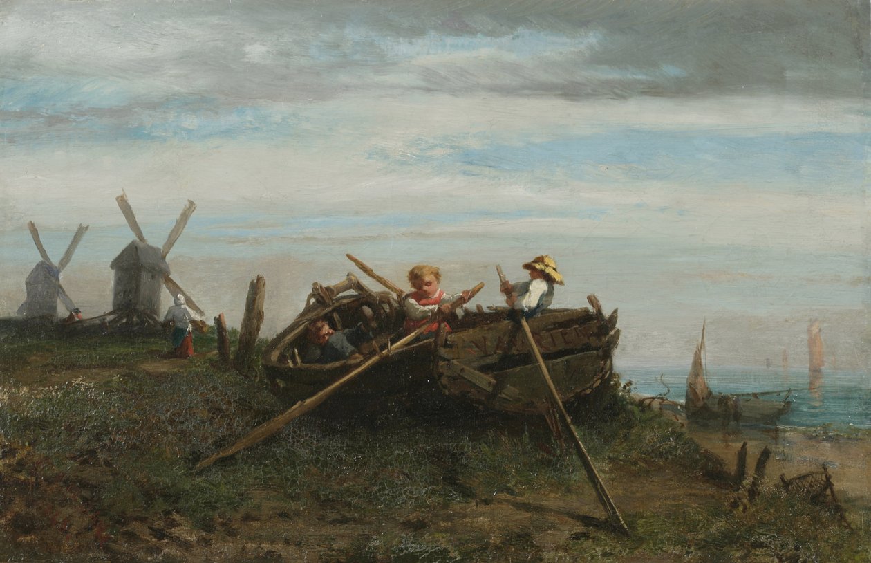 Admirals in Embryo (olja på linne) av William Parsons Winchester 1833 1927 Dana