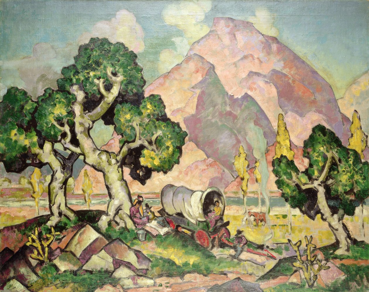 Vägen till Taos vid Rio Grande av William Penhallow Henderson