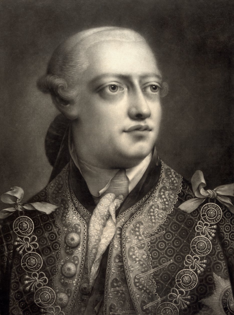 George III, efter en mezzotint av Thomas Frye av William Pether