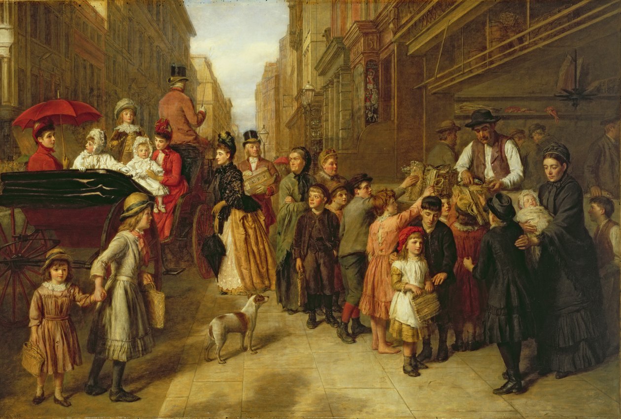Fattigdom och rikedom, 1888 av William Powell Frith
