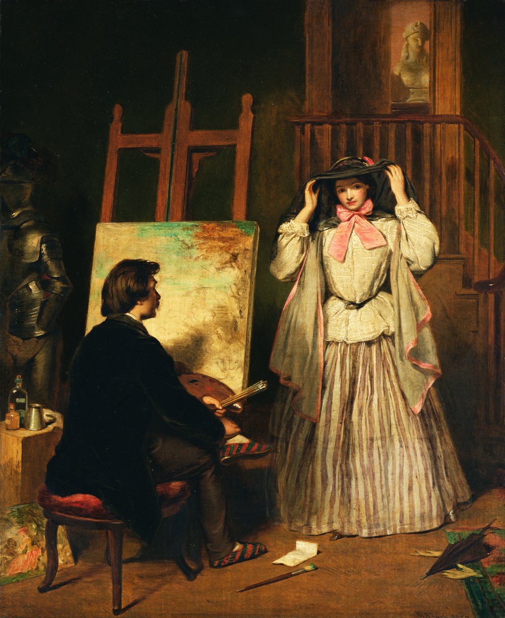 Konstnärens modell, 1859 av William Powell Frith