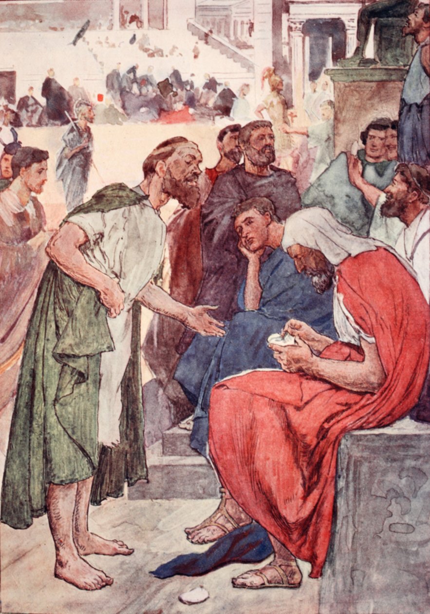 Aristides och medborgaren, illustration från 