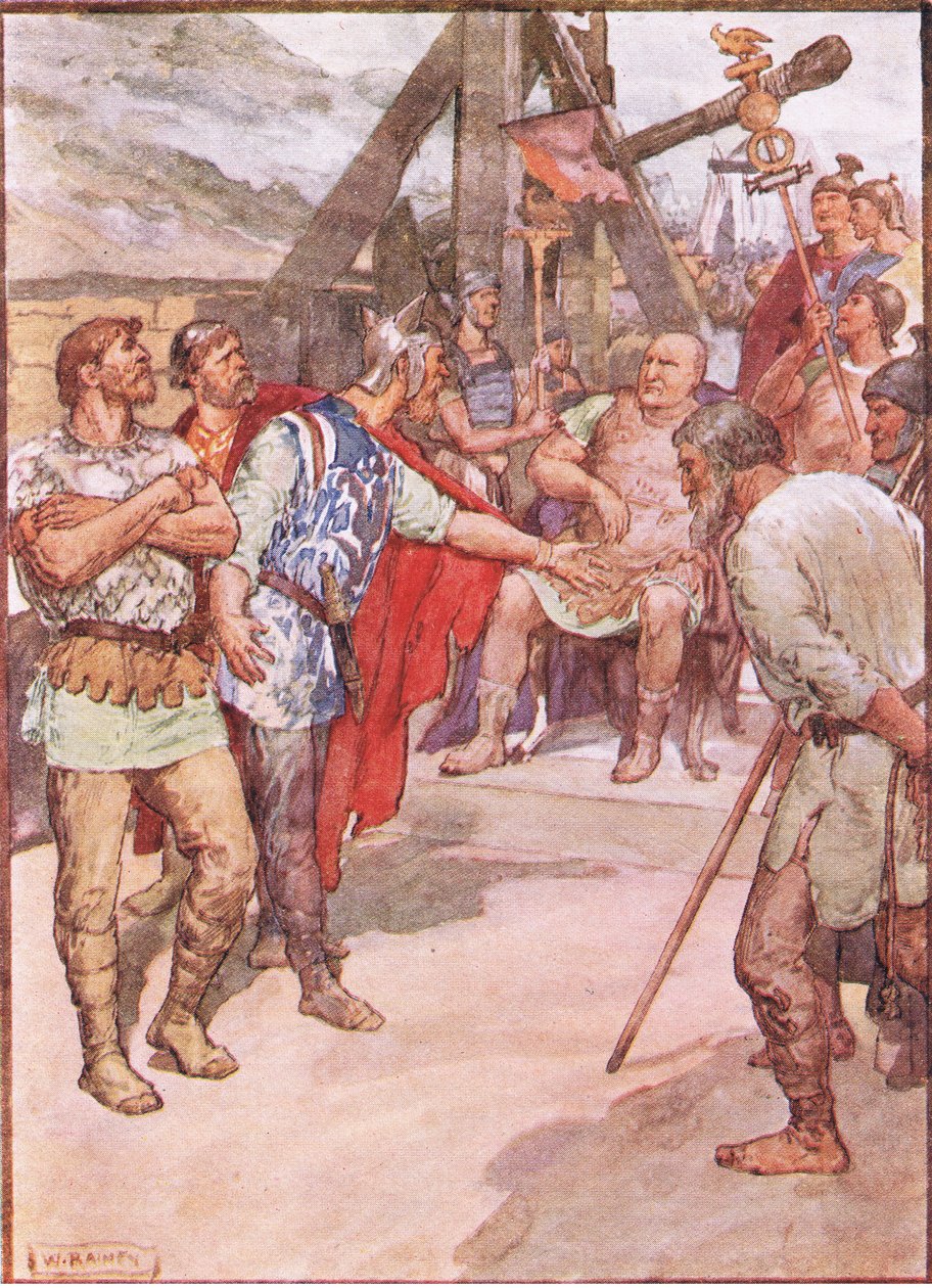 Marius and the ambassadors of the Cimbri, från Plutarch Lives publicerad av T C & E C Jack Ltd, 1920-talet av William Rainey