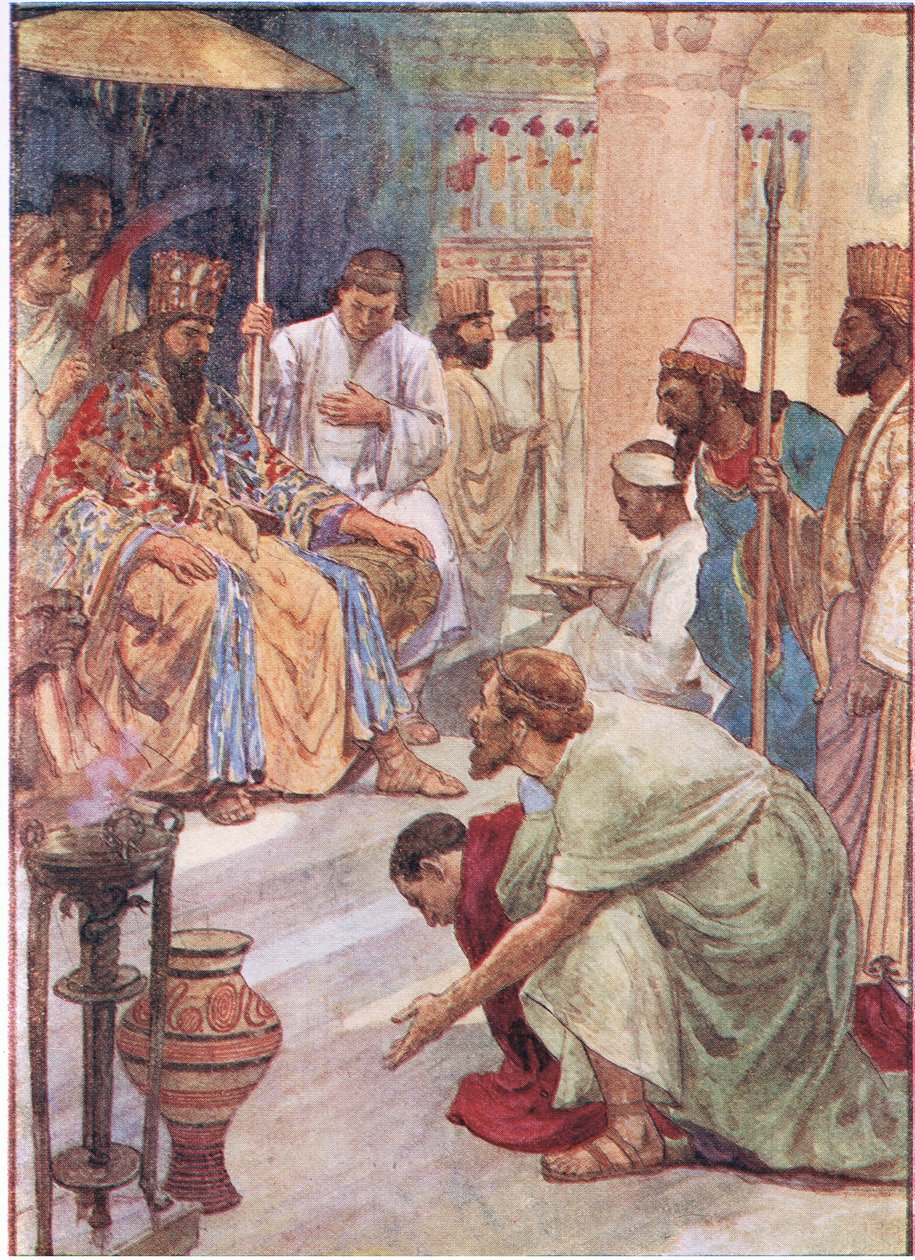 Thlemistocles vid det persiska hovet, från Plutarch Lives publicerad av T C & E C Jack Ltd, 1920-talet av William Rainey