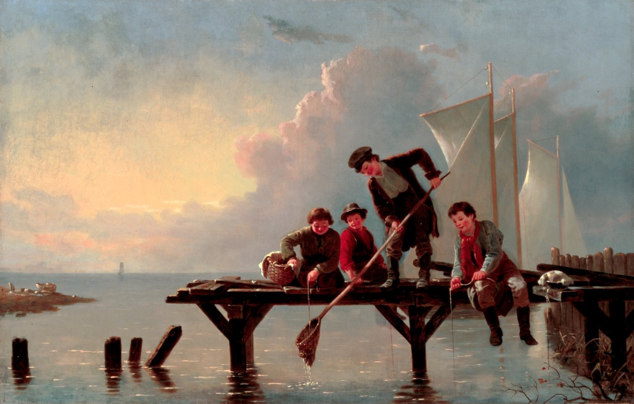 Boys Crabbing av William Tylee Ranney