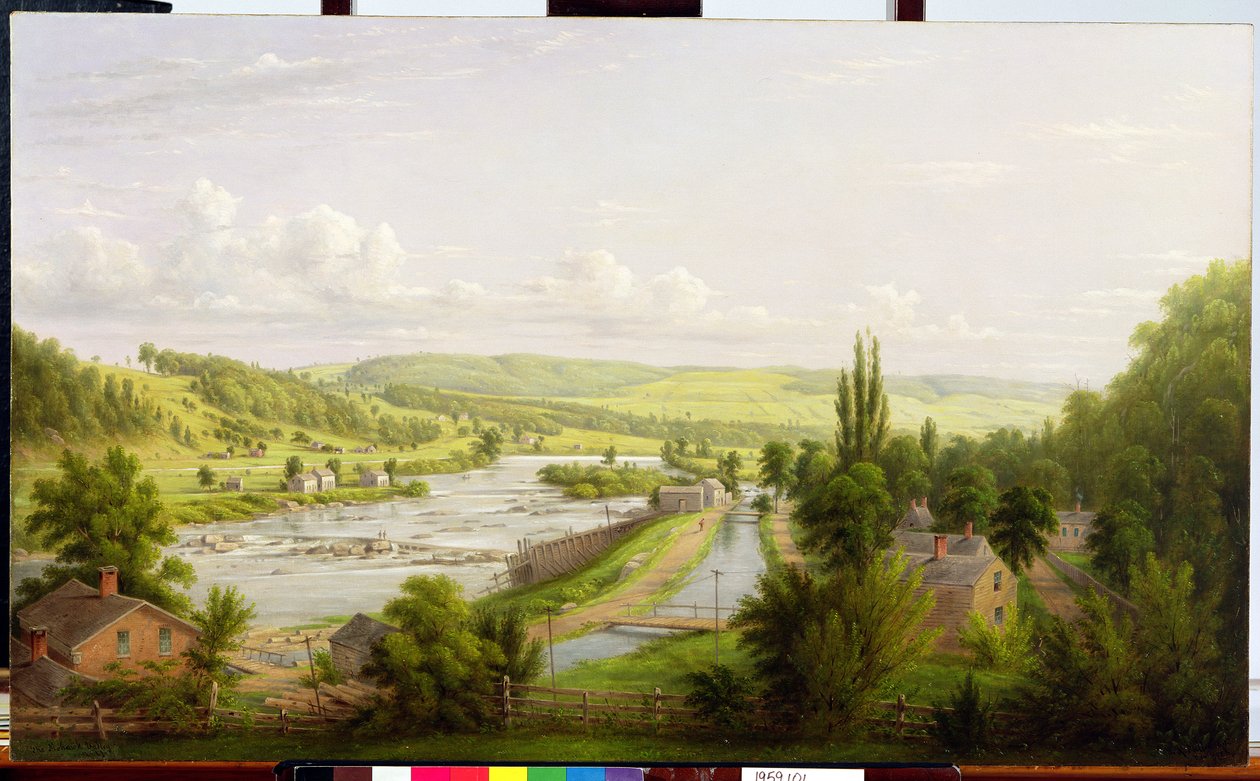 Mohawk River vid Little Falls, New York, 1892 av William Rickarby Miller