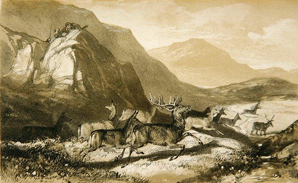 Bilder från Cairn Cherie, från The Art of Deer Stalking: Illustrated by a Narrative..., 1839 av William Scrope