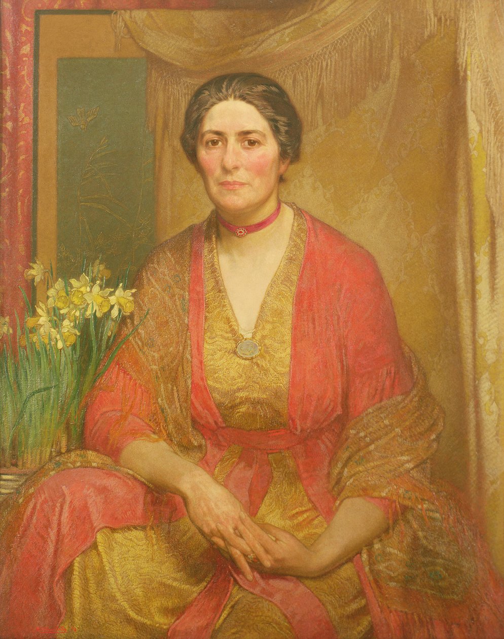Porträtt av konstnärens hustru, 1918 av William Shackleton