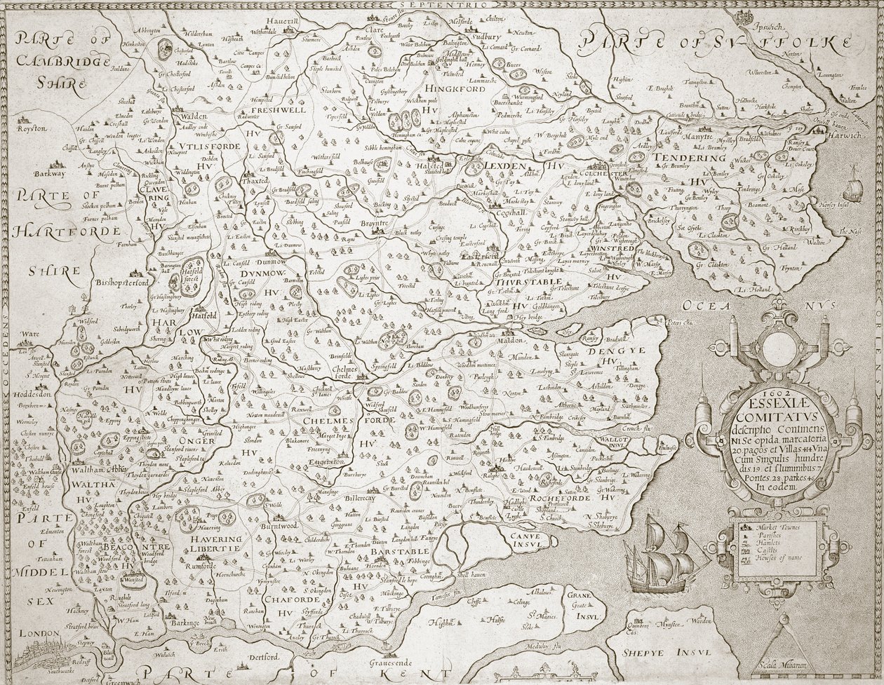 Karta över Essex, 160203 av William Smith