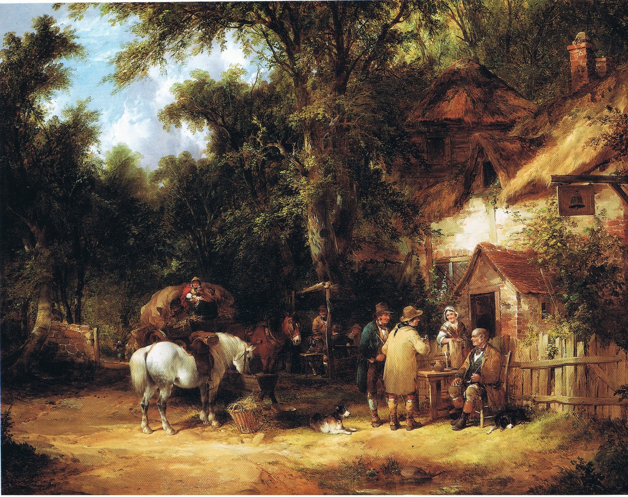På Bell Inn, Cadnam, New Forest swed av William Snr. Shayer