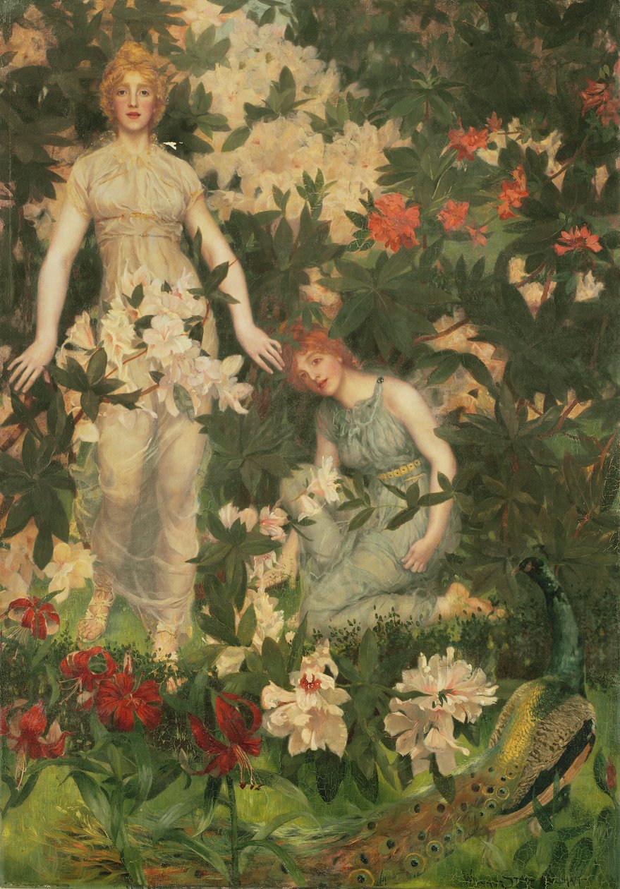 Leontium och Ternissa i Epikurus trädgård av William Edward Stott