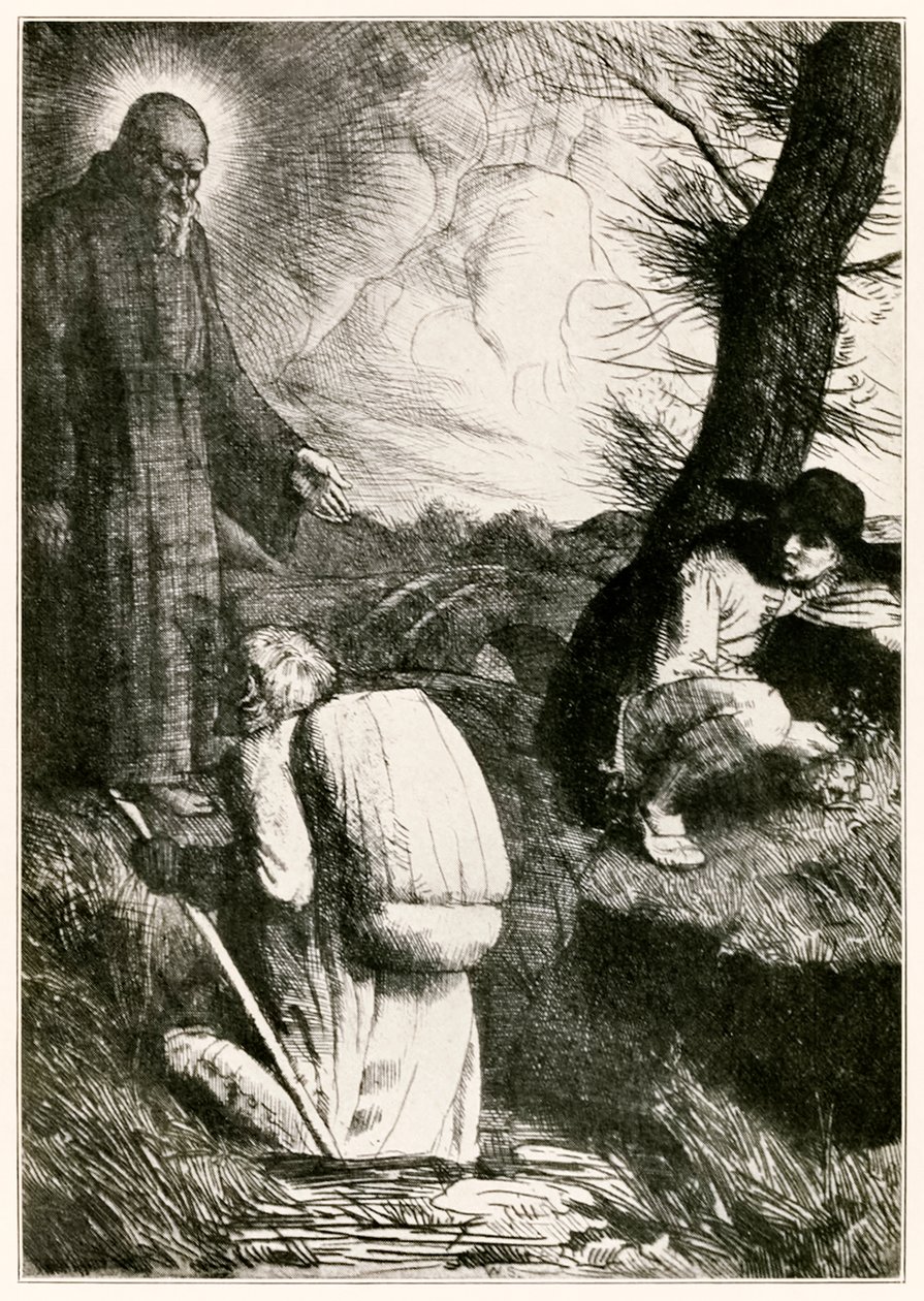 "Christian is troubled" frontispice från "The Pilgrim