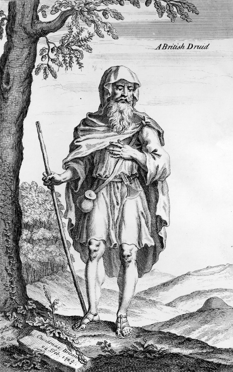 En brittisk druid, graverad av van der Gucht, 1723 av William Stukeley