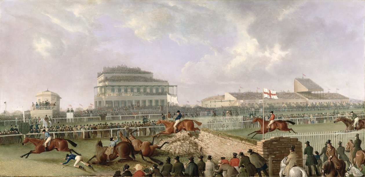 The Liverpool and National Steeplechase vid Aintree 1843, c.1843 av William Tasker