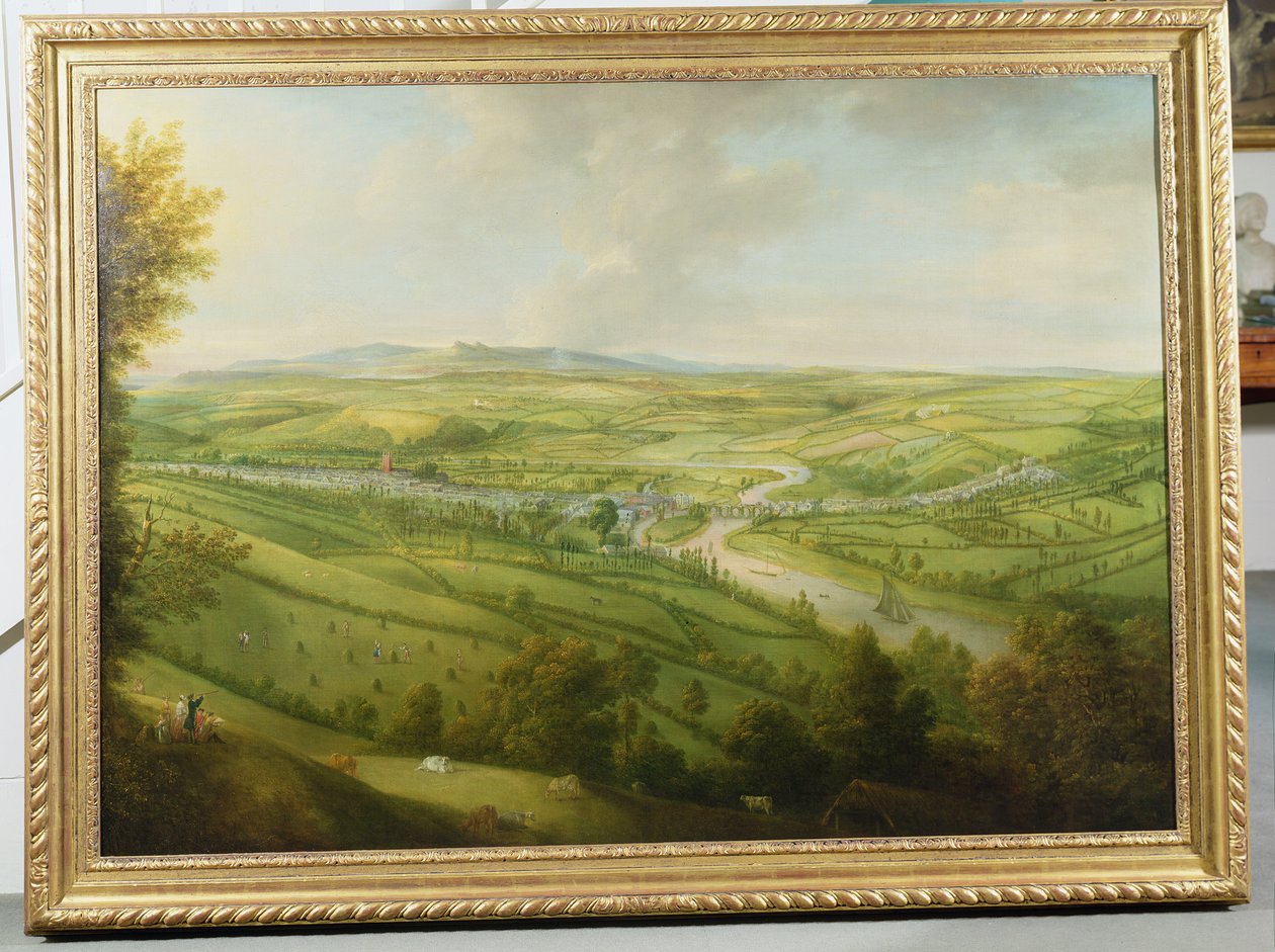 Prospect of Totnes, Devon av William Tomkins