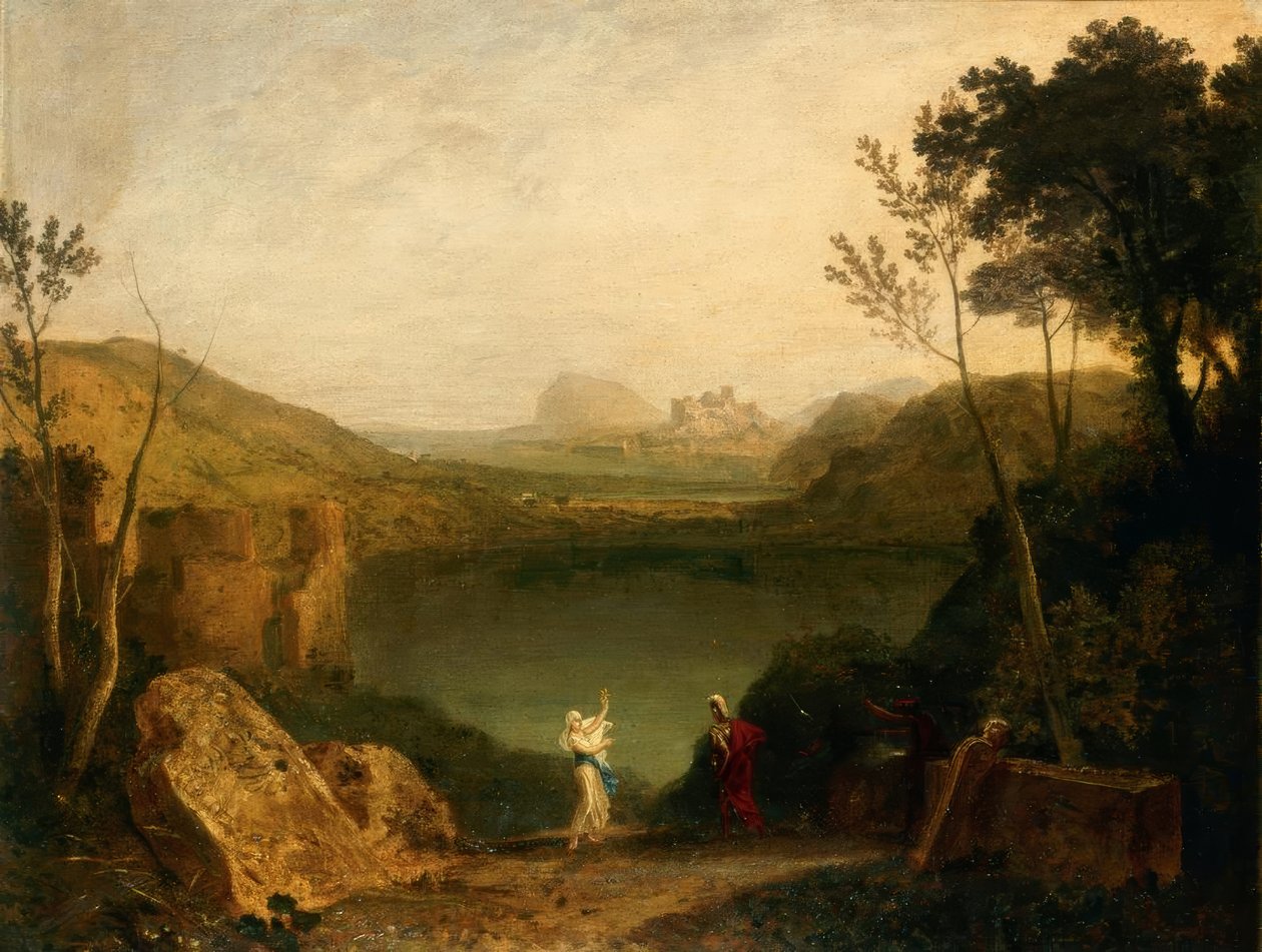 Aeneas och Sibylla, Lake Avernus av Joseph Mallord William Turner