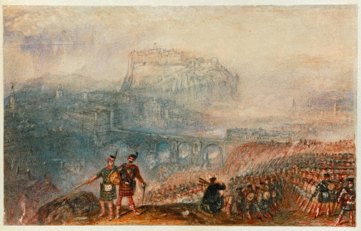 Edinburgh Castle: Highlanders marsch av Joseph Mallord William Turner