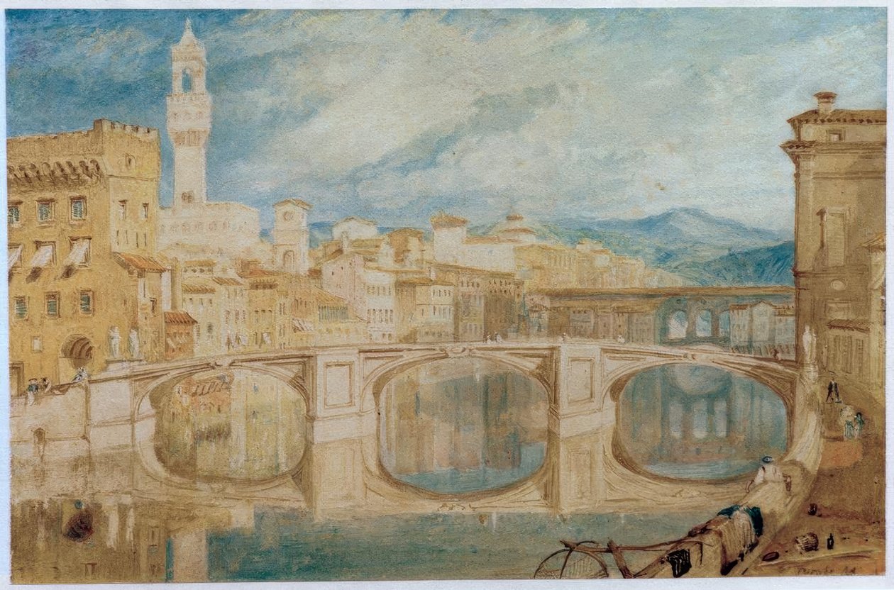 Florens sett från Ponte alla Carraia av Joseph Mallord William Turner