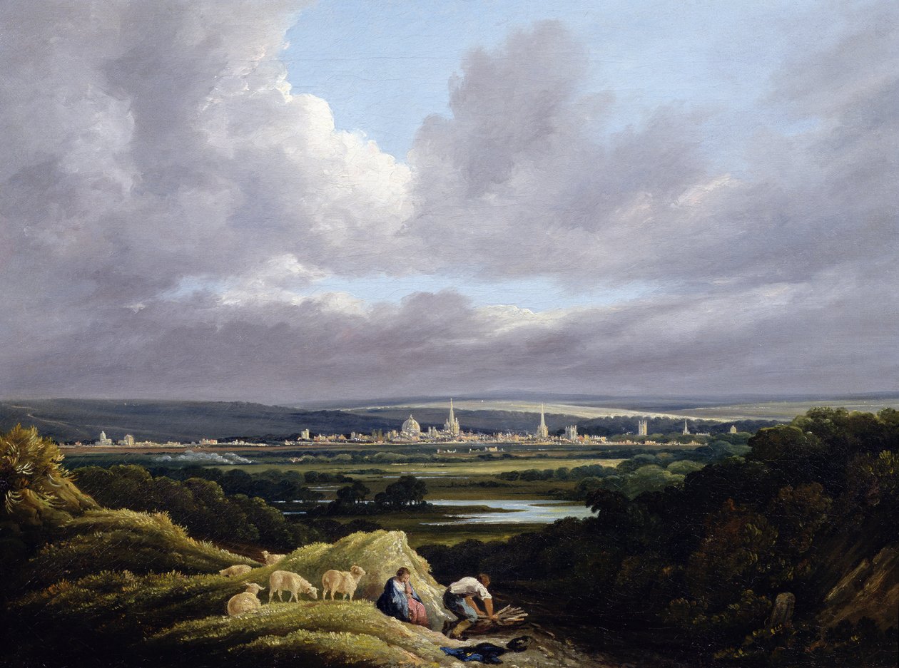 Utsikt över Oxford på avstånd av Joseph Mallord William Turner