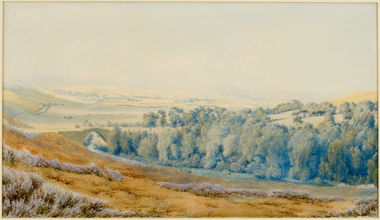 Weetwood Bridge, Northumberland (akvarell på papper) av Joseph Mallord William Turner
