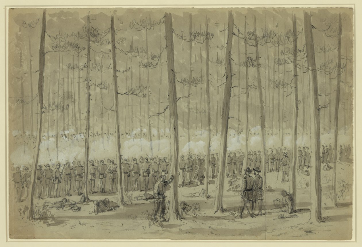 The battle of Darby Town Road  av William Waud