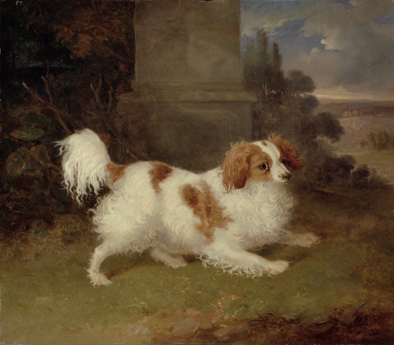 En Blenheim Spaniel, ca 1820-30 av William Webb