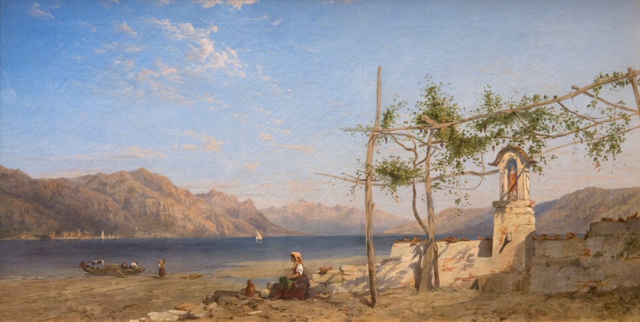 Trellis Vine på Luganosjön av William Wilthieu Fenn