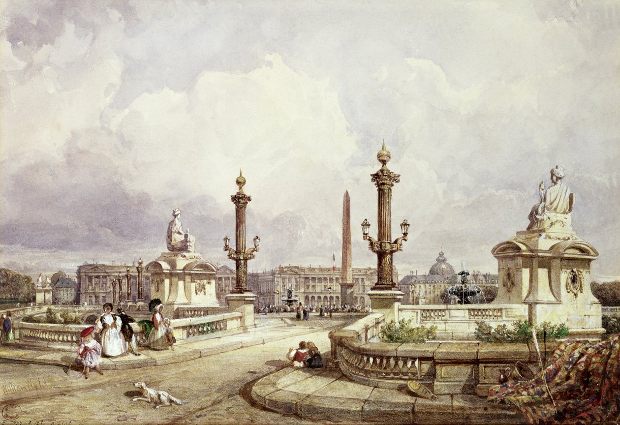 Place de la Concorde, ca 1837 av William Wyld