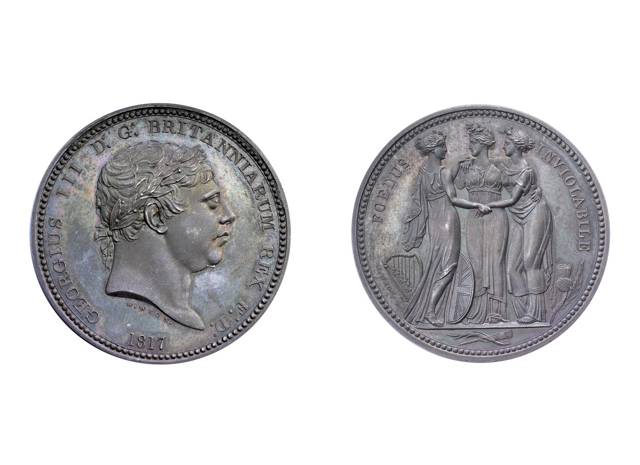 Three Graces mönsterkrona, 1817 (metall) av William Wyon