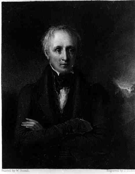Porträtt av William Wordsworth (1770-1850), graverad av J.Cochran av William after Boxall