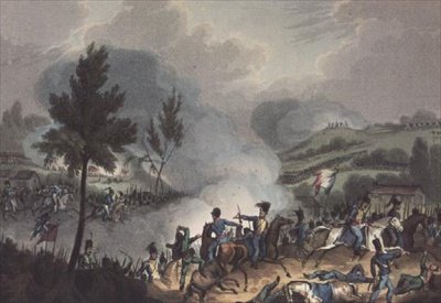 Slaget vid Grigo, 11 maj 1809, graverad av Daniel Havell av William after Heath