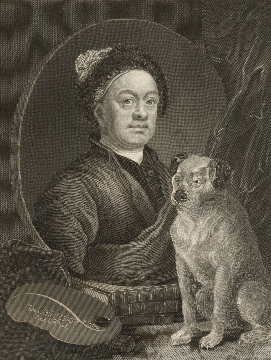 William Hogarth själv av William after Hogarth