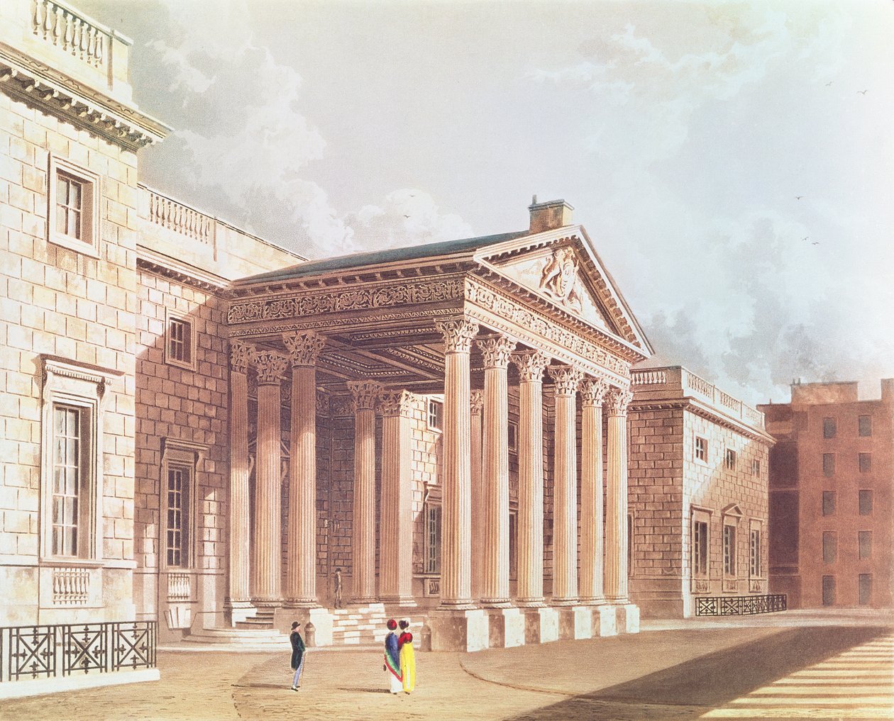 Carlton House, graverat av R. Reeve, c.1819 av William after Westall