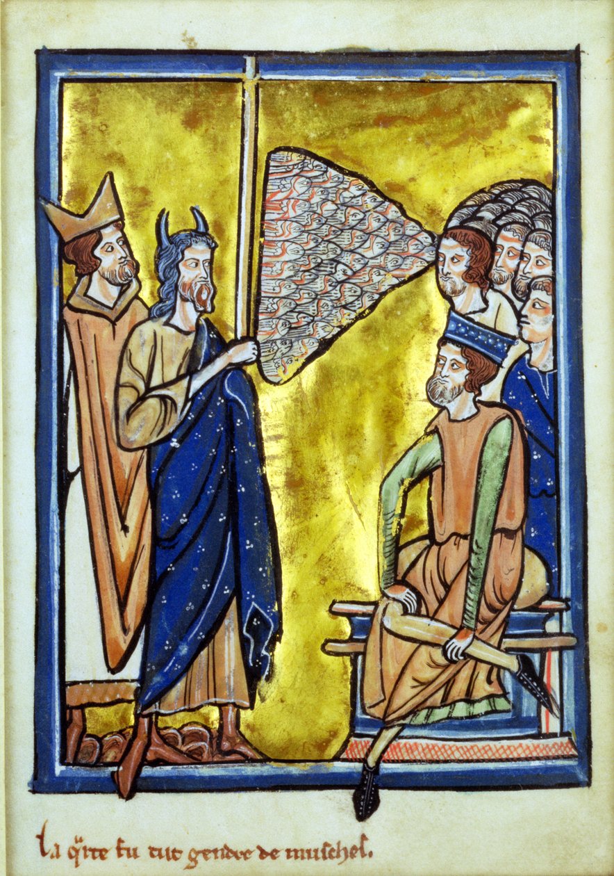 Den fjärde pesten i Egypten, från en bok av Bilbe Pictures, ca 1250 av William de Brailes  