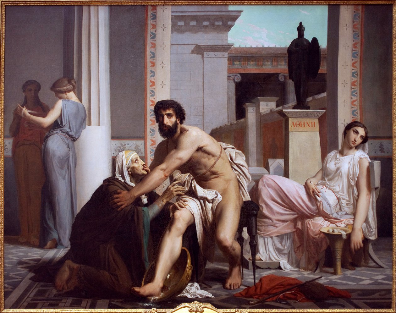 Odysseus erkänd av sin sjuksköterska, Euryclee, 1848 av William Adolphe Bouguereau