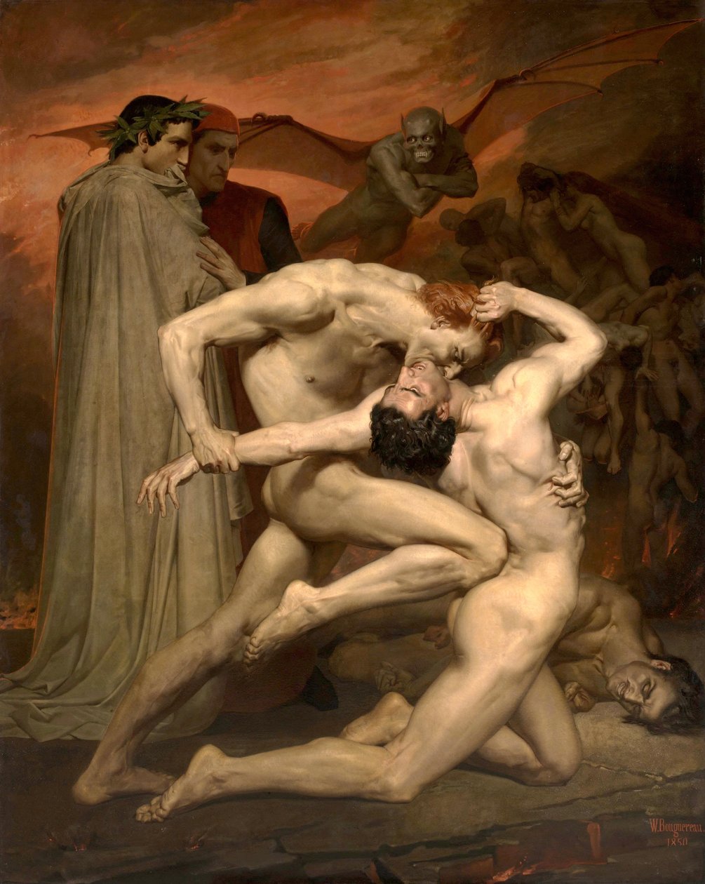 Dante och Vergilius i helvetet av William-Adolphe Bouguereau
