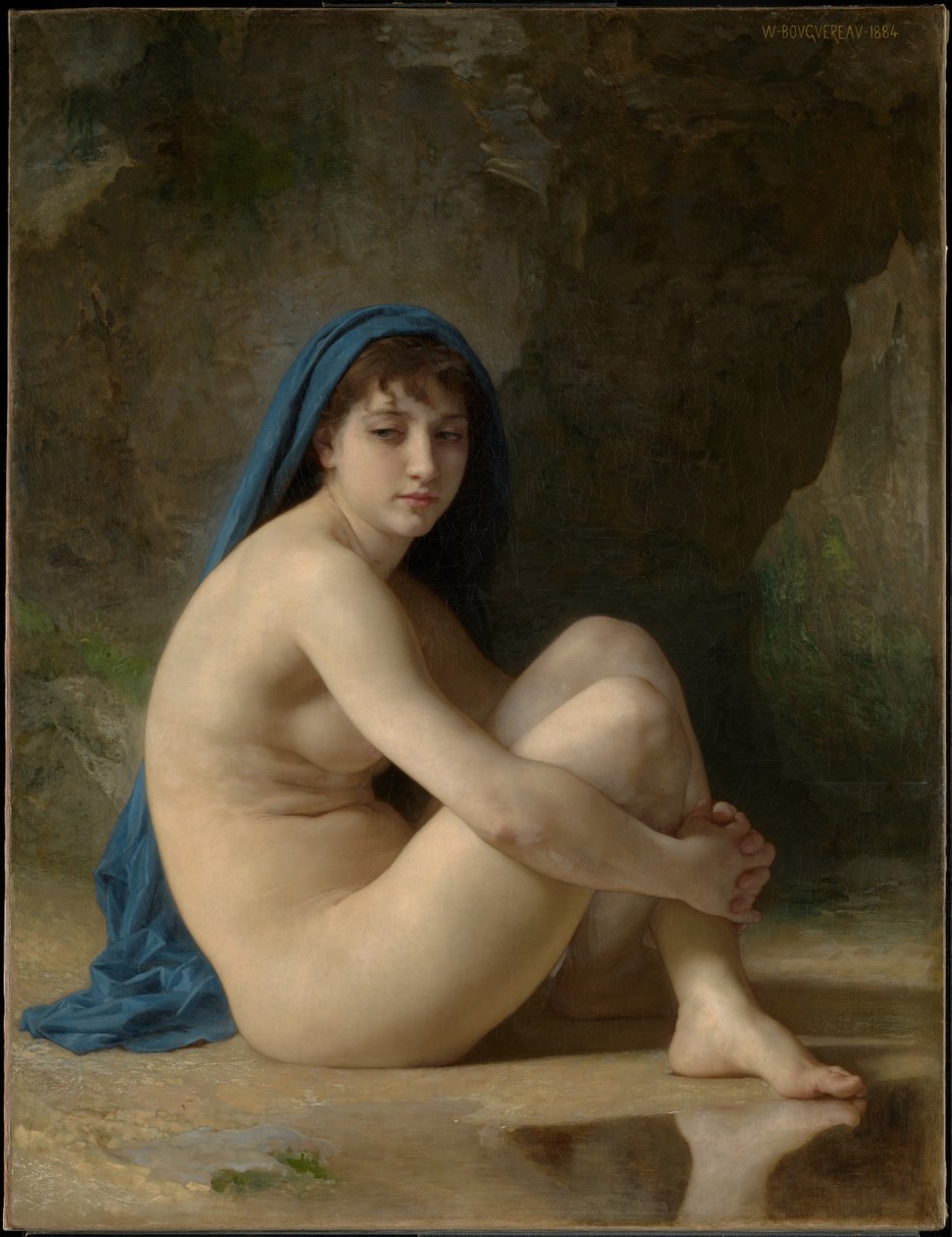 Sittande nakenstudie av William-Adolphe Bouguereau