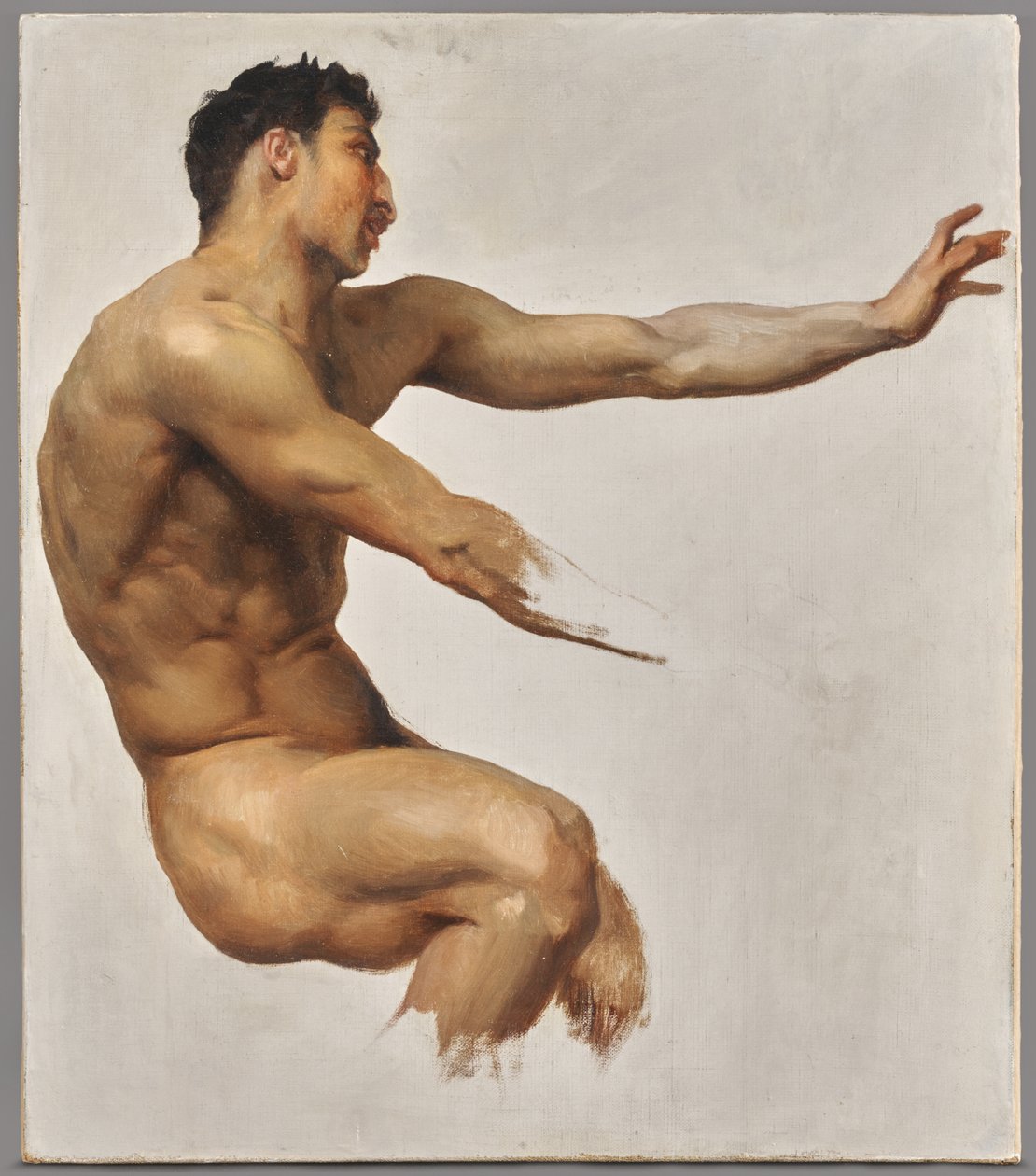 Studie av en satyr för ”Nymfer och satyrer” av William-Adolphe Bouguereau