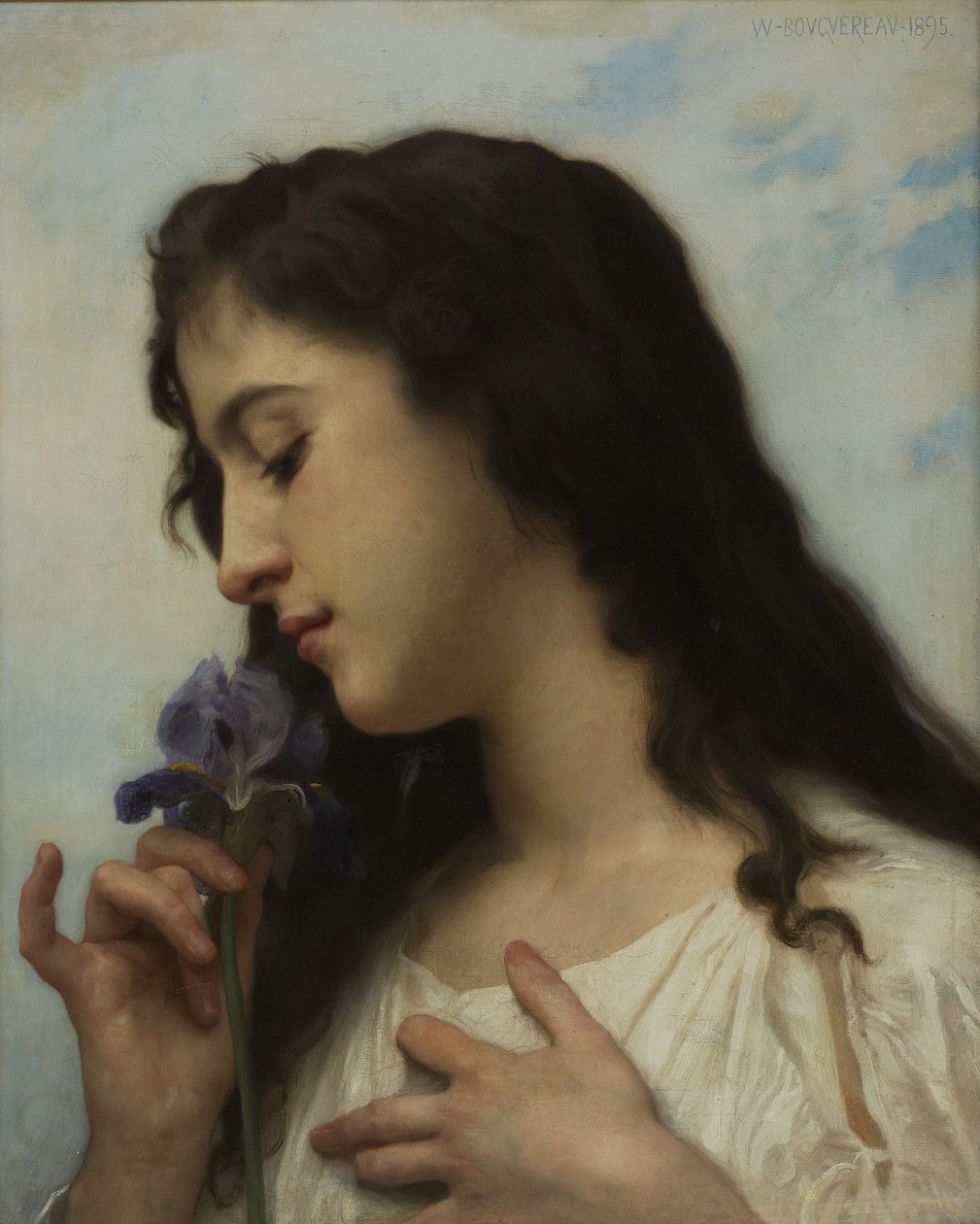 Kvinna med iris av William-Adolphe Bouguereau