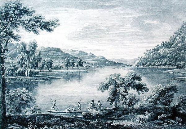 A View of Hawswater, en sjö nära Banton i Westmoreland, etsat och graverat av Chatelin och Muller (gravyr) av William (after) Bellers