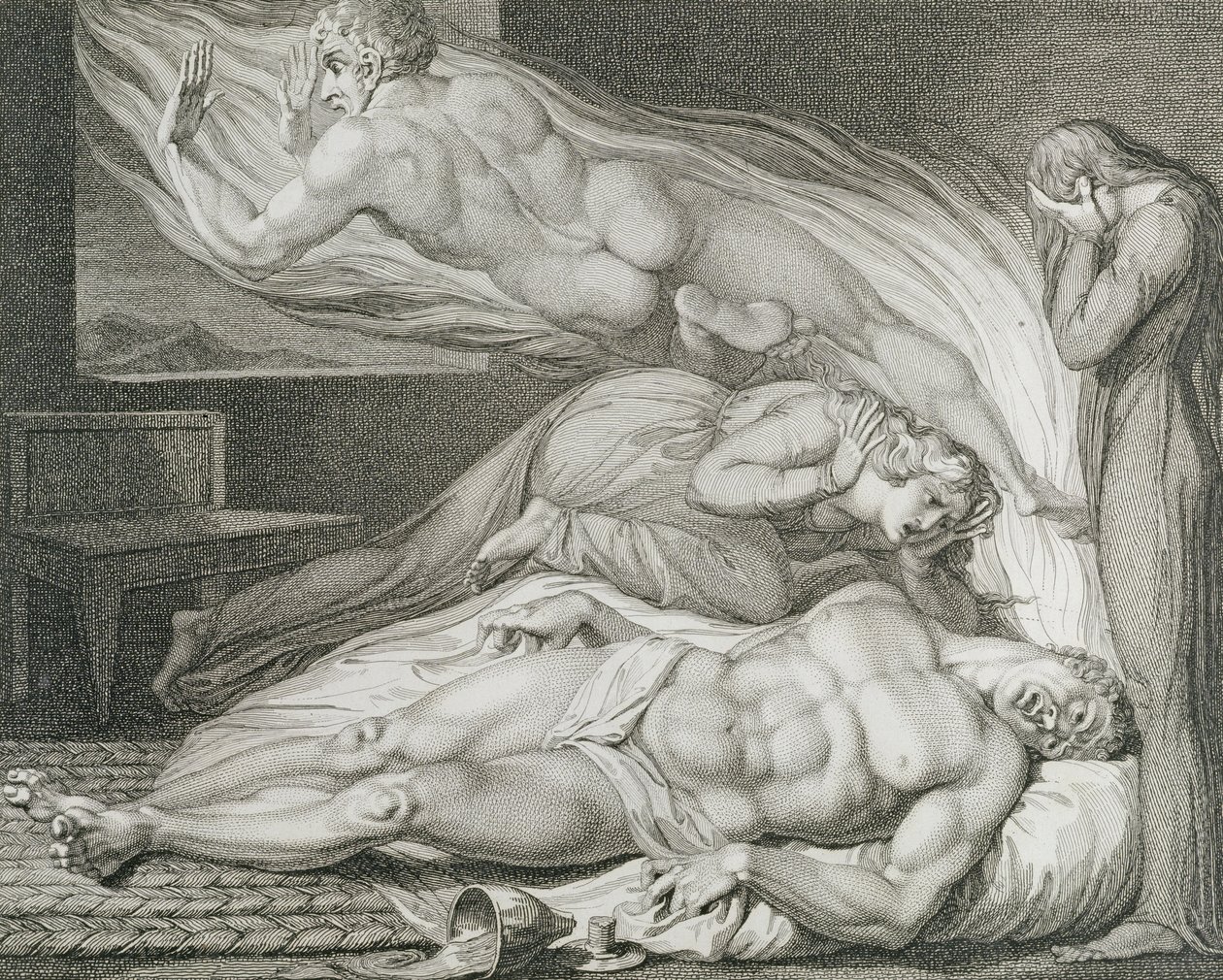 Death of the Strong Wicked Man, pl.6, illustration från 