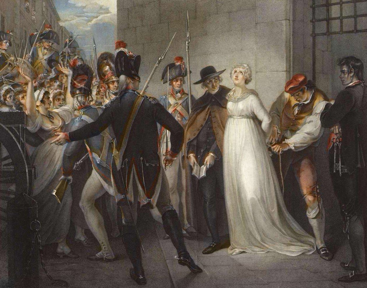 Marie-Antoinette lämnar Conciergeriet den 16 oktober av William (after) Hamilton