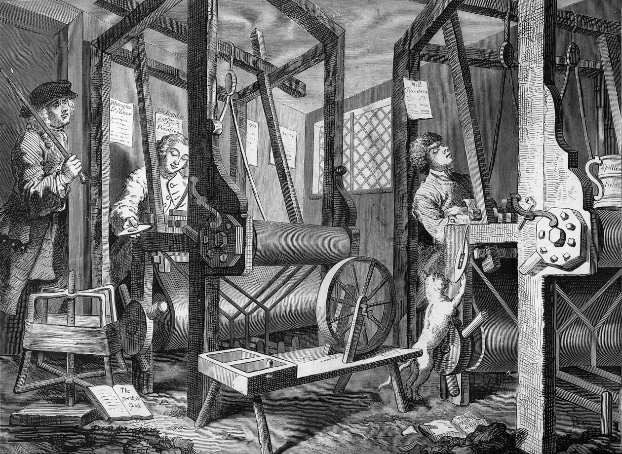 Lärlingarna - gravyr av William (after) Hogarth