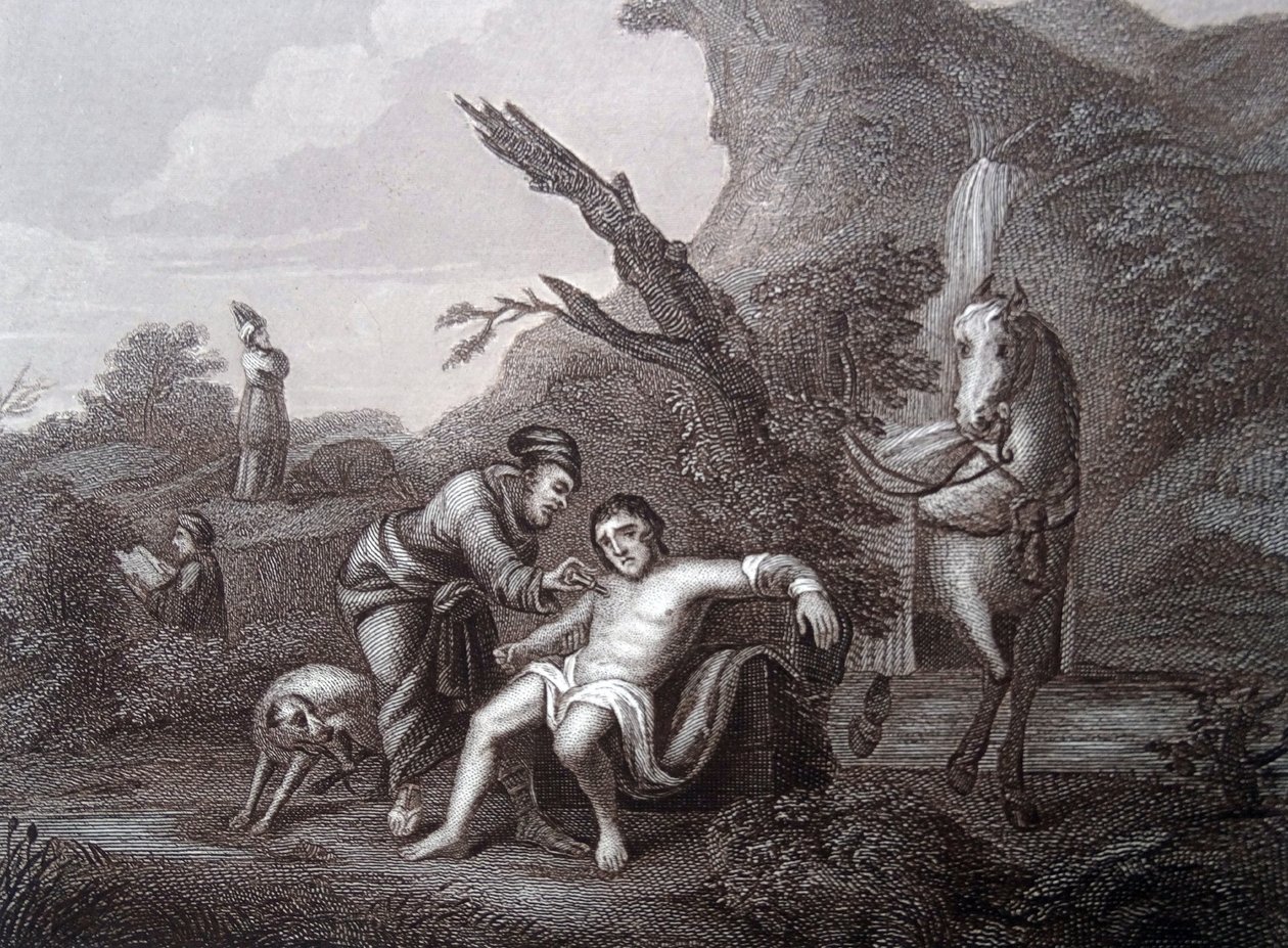 Den barmhärtige samariten av William (after) Hogarth