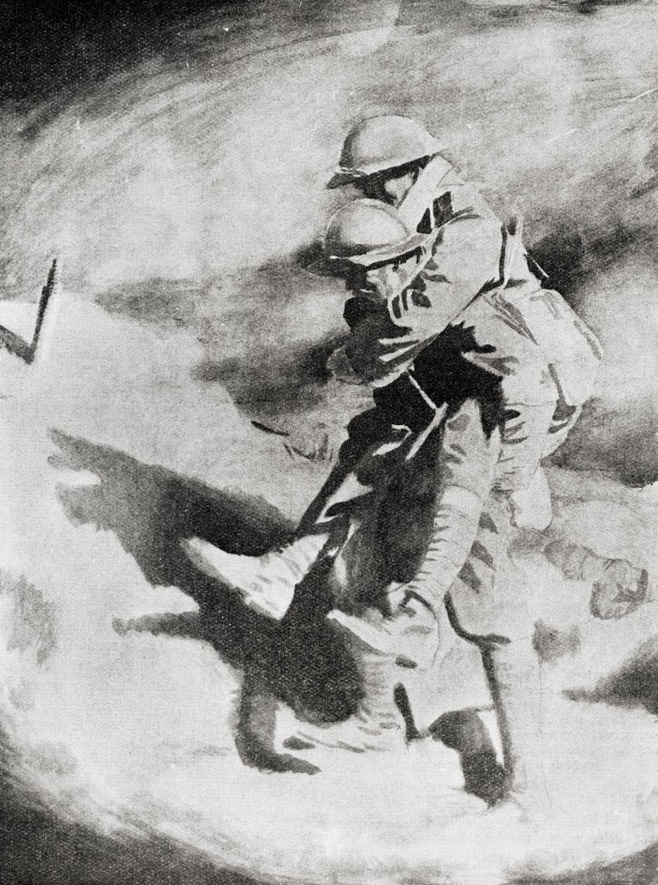 Poilu och Tommy efter målning av Sir William Orpen. av William (after) Orpen