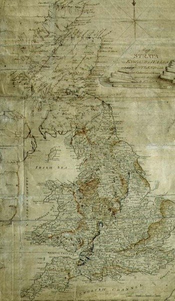 Karta över skikt i England, Wales och en del av Skottland, graverad av John Cary, c.1802-3 (gravyr) av William (after) Smith