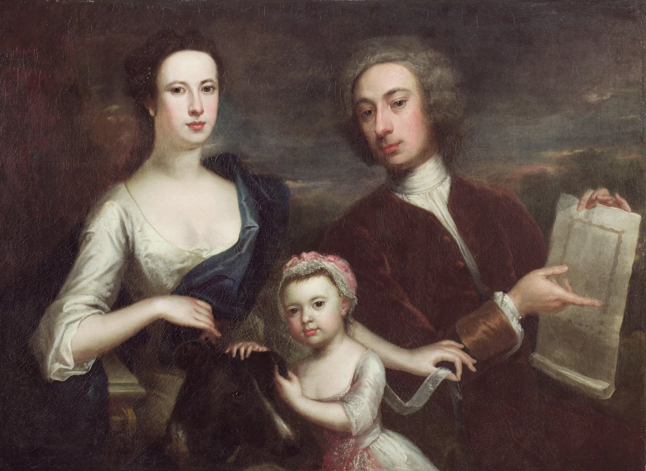 Porträtt av Richard Boyle och Dorothy Savile (olja på duk) av William (attr. to) Aikman