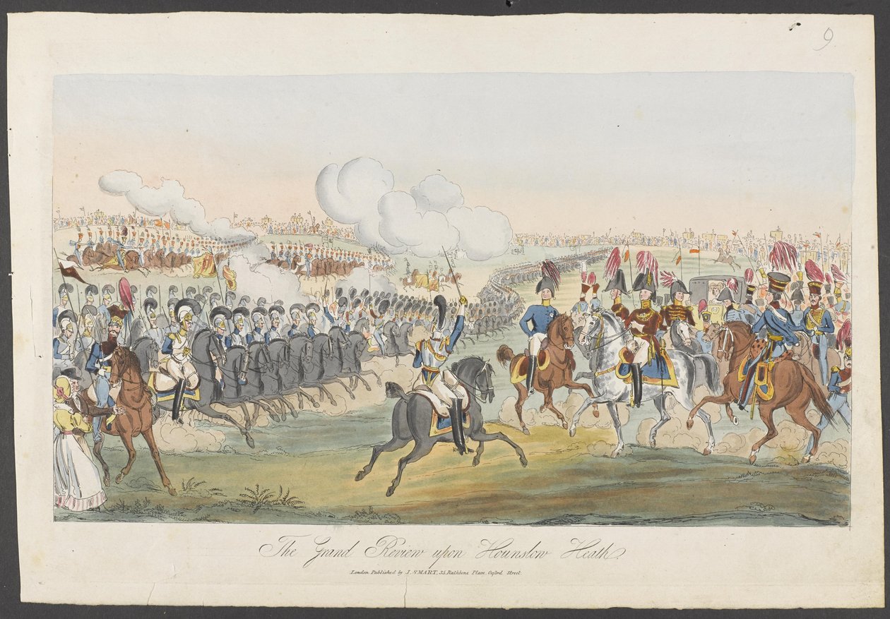The Grand Review on Hounslow Heath av William (attr. to) Heath